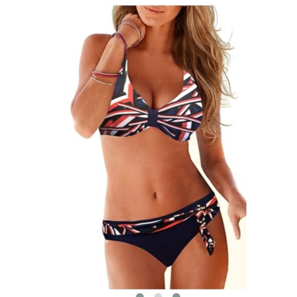 Upopby Women's Sexy Padded Push Up Bikini Set Halter L/XL